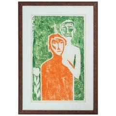 Woodblock Print by Artist Arthur Taylor