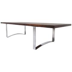Danish Rosewood and Chrome Coffee Table by Bodil Kjaer 3