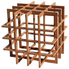 Quadrat Cube 20 Side Table in White Oak by Pelle 1