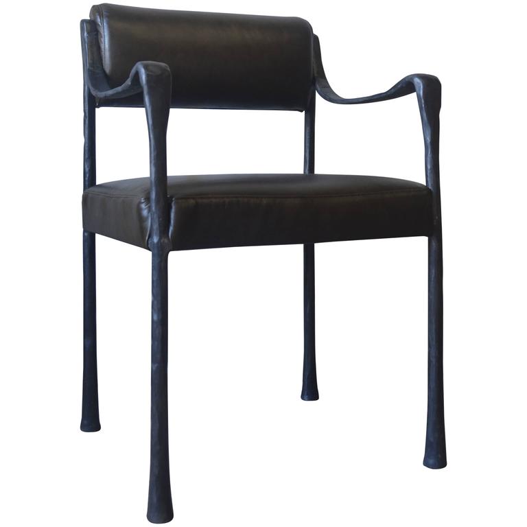Art Deco Style Giac Dining Chair Upholstered W Cast Metal Frame For Art Deco Style Giac Dining Chair Upholstered W Cast Metal Frame For