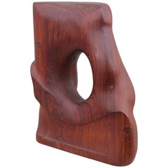 1970s Modern Sculptural Wood Sculpture