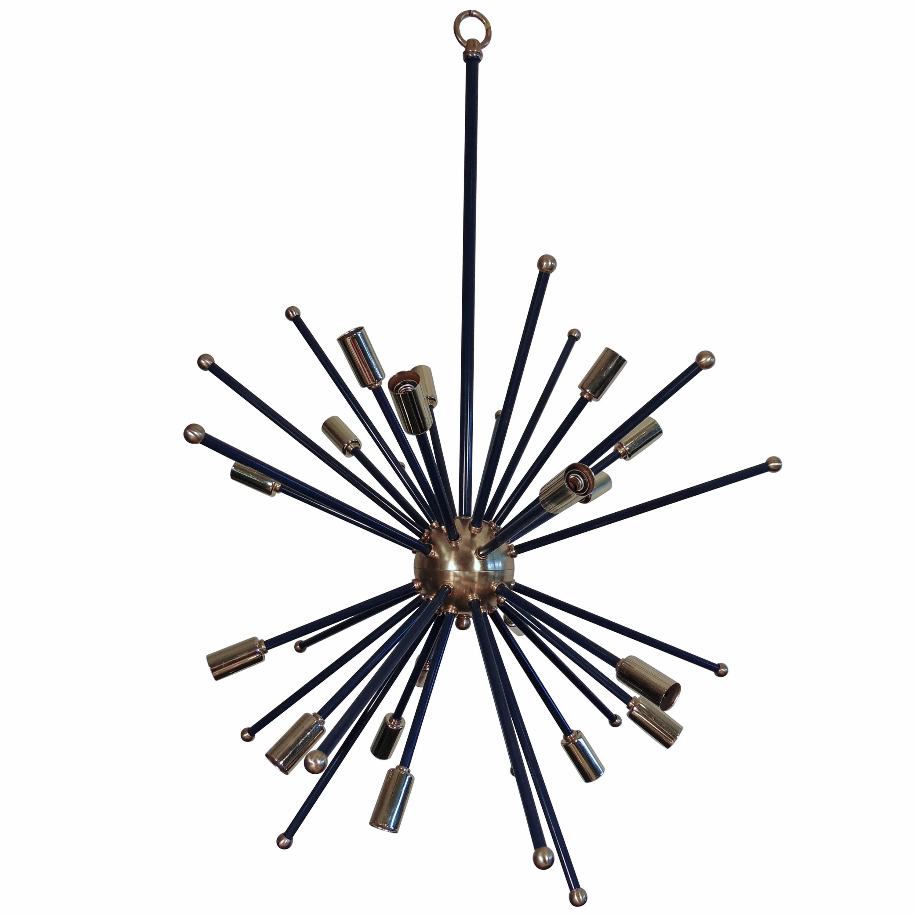 "Etoile" Sputnik Style Chandelier, made in the USA, by Lou Blass with 18 lights For Sale