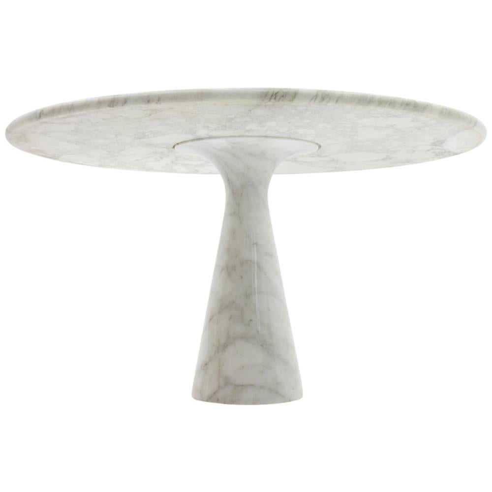 Carrara Marble Dining Table by Angelo Mangiarotti