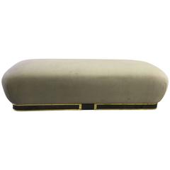 Custom Iron and Brass Cartier Style Belt Strap Bench