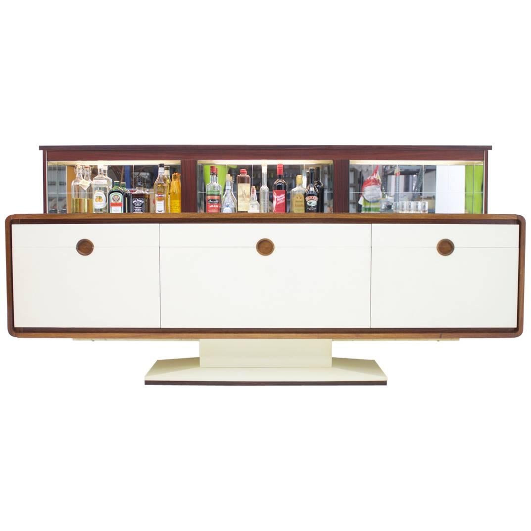 Sideboard with an Electric Mirrored Bar 1970s, James Bond 007 For Sale