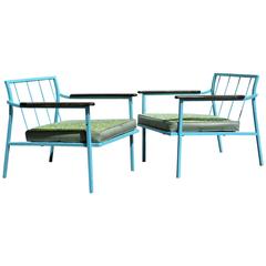 Iron & Wood Armchairs style George Nelson 2