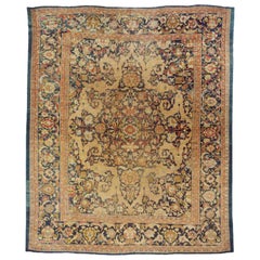 Antique Green 19th Century Sultanabad Carpet Attributed to Ziegler and Co