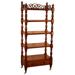 19th Century English Mahogany Etagere