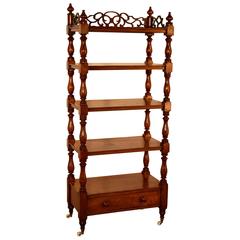 19th Century English Mahogany Etagere 4