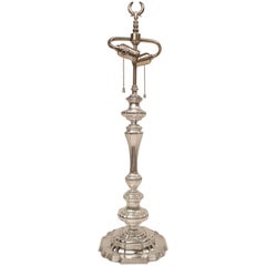Georgian Style Silver Plated Bronze Table Lamp