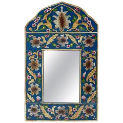 Small Reverse-Painted Glass Mirror