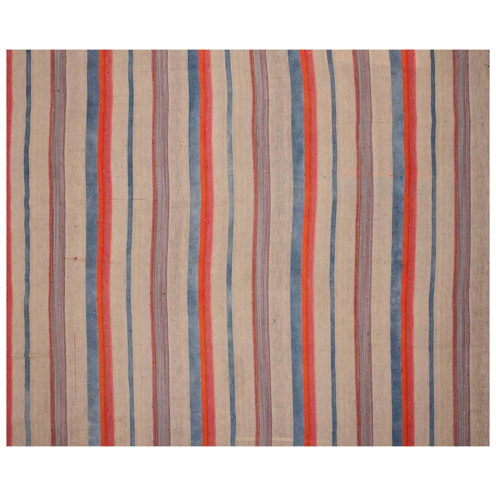 Kilim, Flat-Weave Jajim from Southern Turkey, Mid-20th Century For Sale