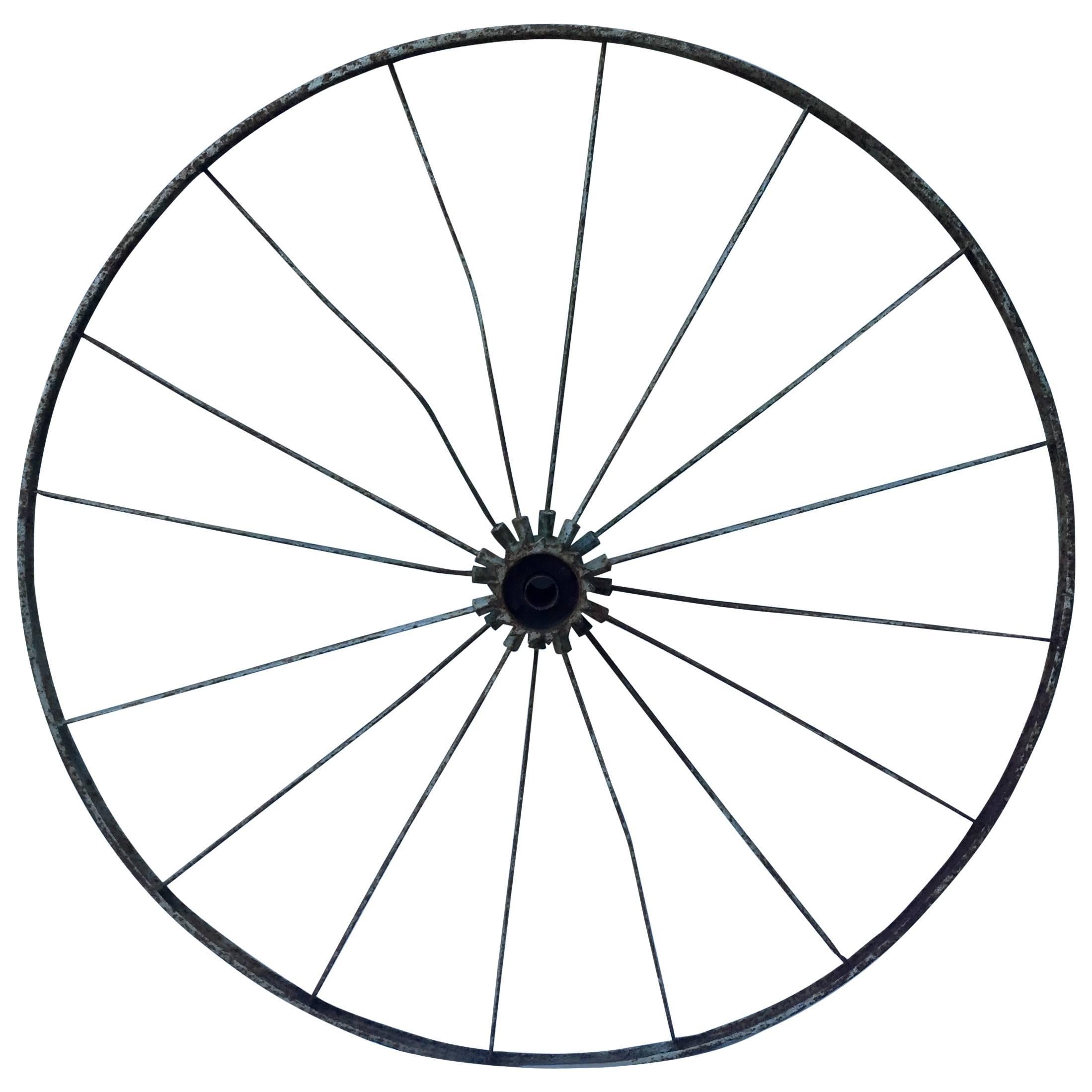 Large Iron Farm Wheel For Sale