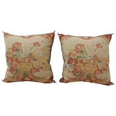 Pair of 19th Century Tapestry Pillows
