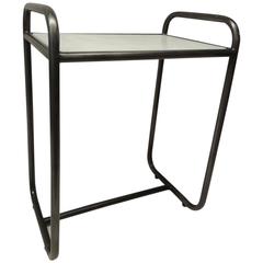 Vintage Tubular Industrial Side Table by Walter Lamb