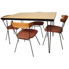 Vintage Modern Dining Set with Hairpin Legs