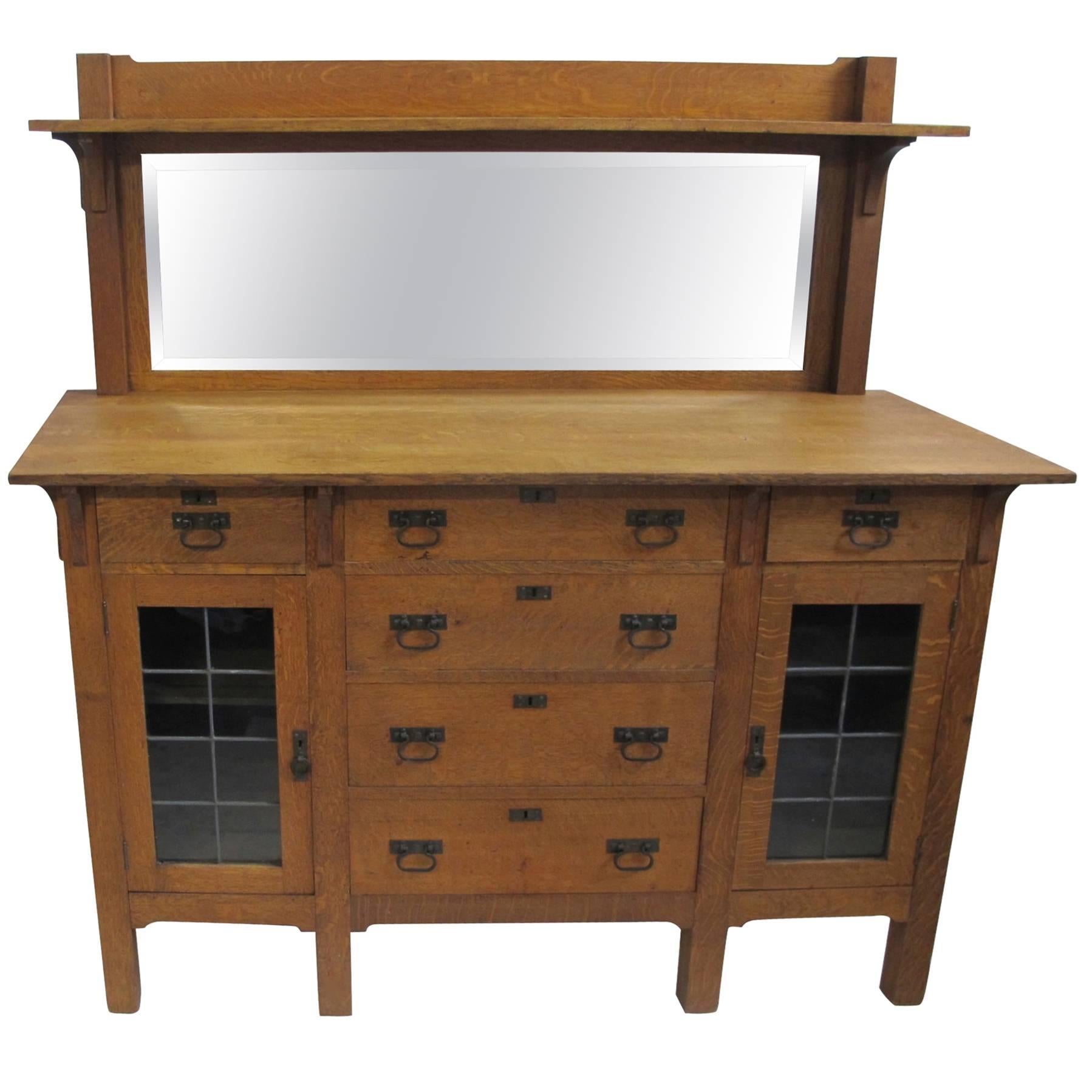 Arts and Crafts Mission Oak Sideboard Buffet