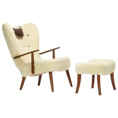 Pragh Lounge Chair and Ottoman by Acton Schubell and Ib Madsen 10