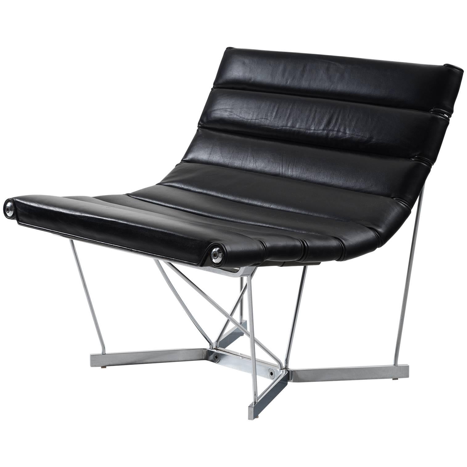 George Nelson 6380 'Catenary' Chair in Black Leather