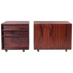 Bodil Kjaer Pair of Rosewood Side Tables or Cabinets