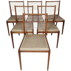 Rare and Unusual Mid-Century Cord Back Chairs