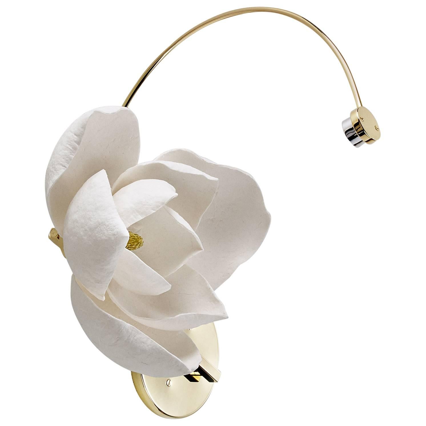 Lure Sconce in Polished Brass by Pelle