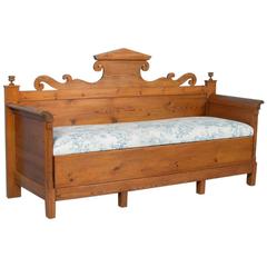 Antique Swedish Pine Storage Bench, circa 1820-1840