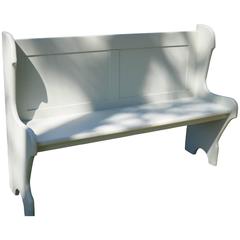 Late 19th Century American Painted Church Bench