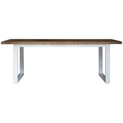 Kitchen Table, Modern Wood and Powder Coated Steel Dining Table 11