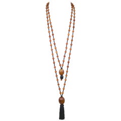 Vintage Angela Caputi of Florence Tassel Necklace --Dramatic and Chic