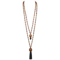 Vintage Angela Caputi of FlorenceTassel Necklace --Dramatic and Chic