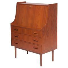 Retro Danish Teak Secretary Desk