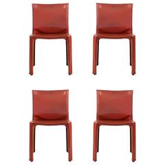 Four Cab Dining Chairs by Mario Bellini for Cassina
