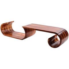 Signed Studio Crafted Solid Walnut Cocktail Table