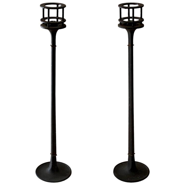 Pair of 1960s Iron Candlesticks by Jens Quistgaard for Dansk For Sale