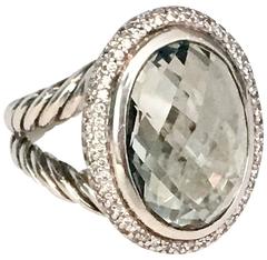 Used David Yurman 925 Prasiolite and Diamond Cocktail Ring "Saturday Sale"