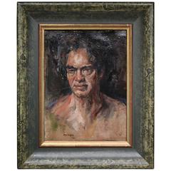 Mid-Century Oil on Board by A. Gillespie 2