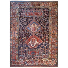 Incroyable tapis Ghashgaei du 19ème siècle