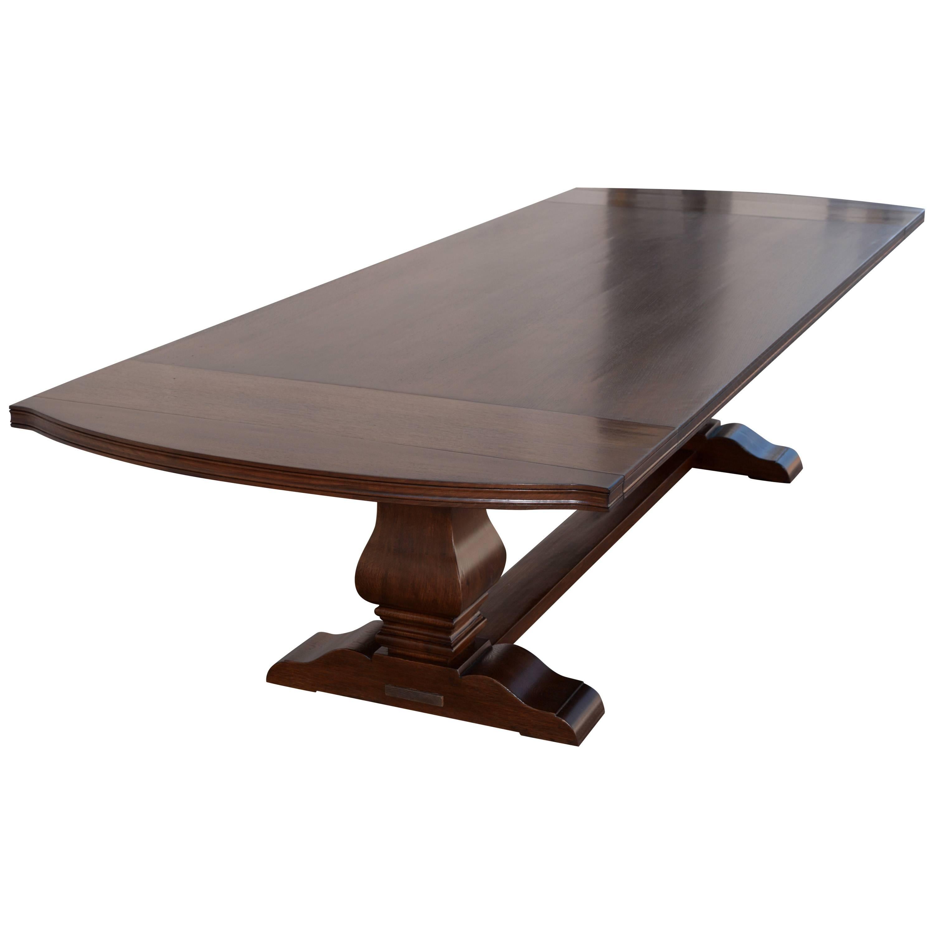 Expandable Dining Table in Rift-Sawn Oak, Custom Made by Petersen Antiques