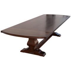 Custom Dining Table in Walnut with Extension Leaves, Entirely Collapsable 3