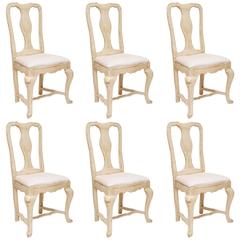 Set of Six Swedish Gustavian Period Dining Chairs 2