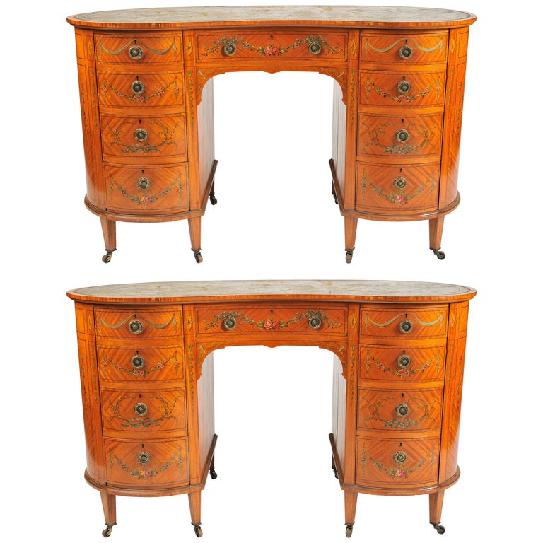 Rare Pair Of Kidney Shape Desks For Sale At 1stdibs