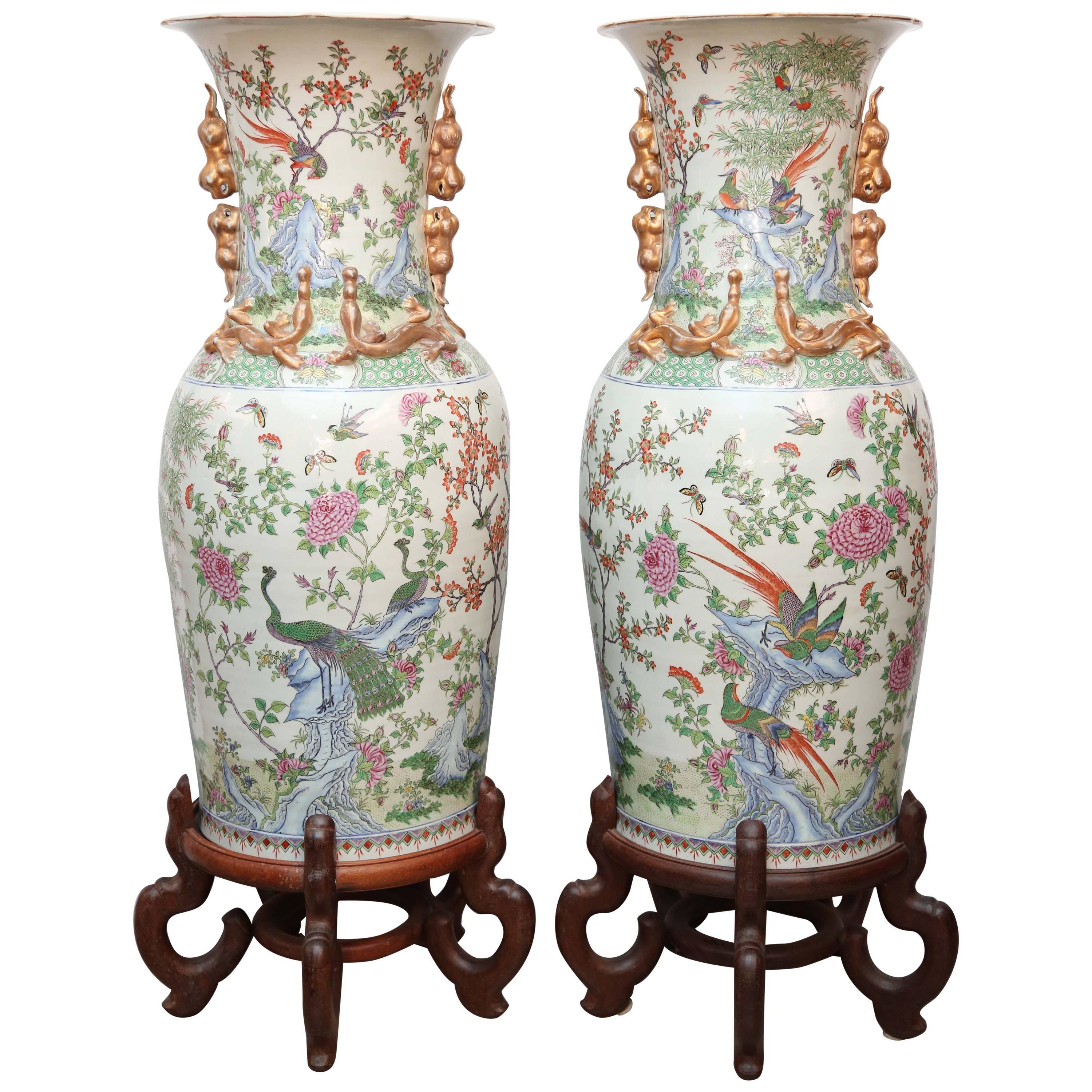 Pair of Chinese "Palace" Vases