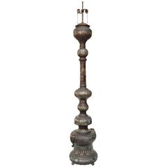 Antique Bold Meji Period Champleve Floor Lamp