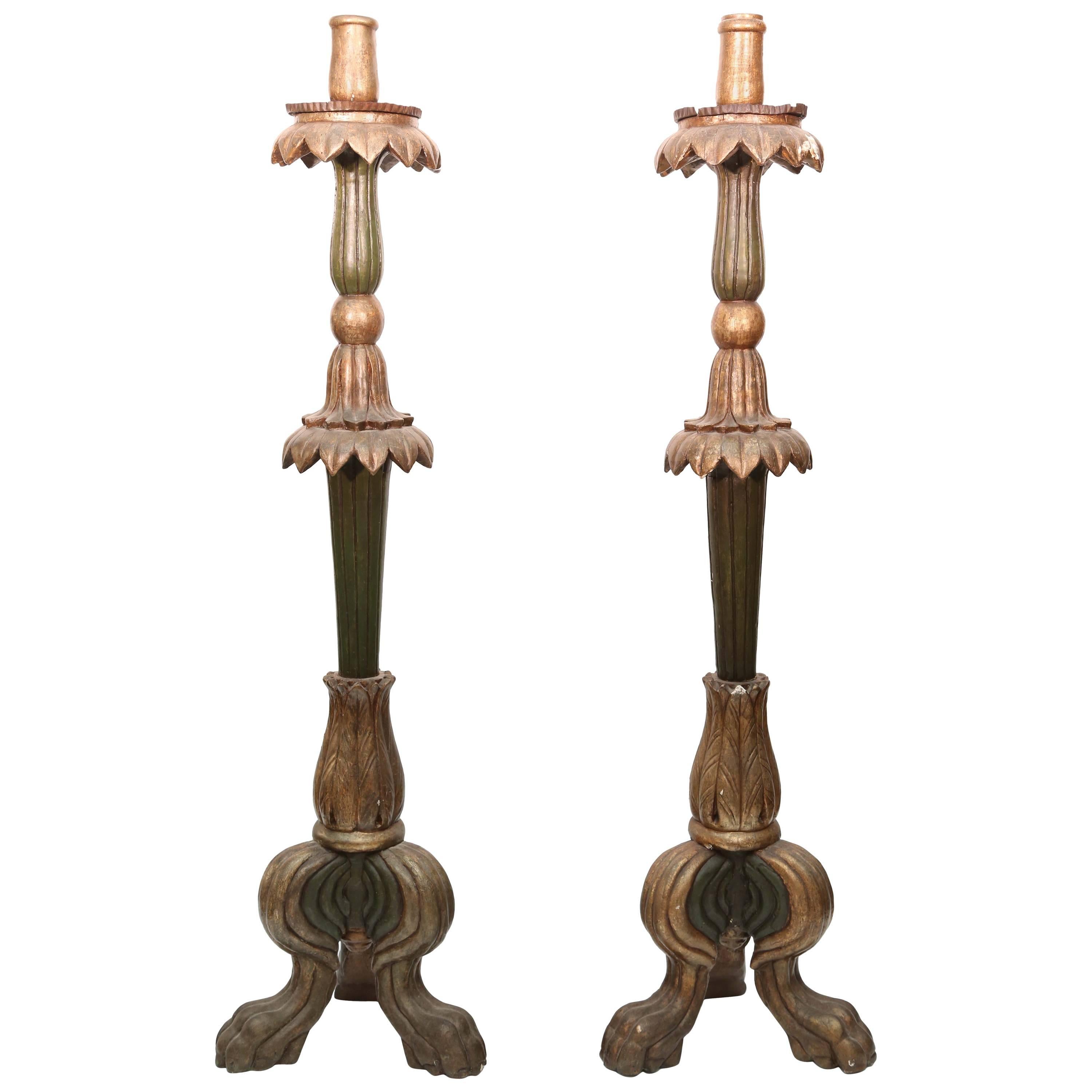 Pair of 19th Century Italian Candle Stands