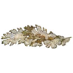 Gold and Bronze Leaf Iron Wall Sculpture
