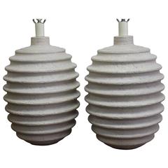 Pair of Ceramic Lamps by Casual Lamps of California