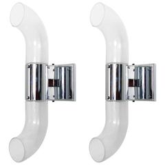 Italian Murano Bollicine Glass Tubes Sconces by Carlo Nason 10