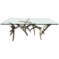 Unusual Silas Seandel Brutalist Coffee Table, 1974