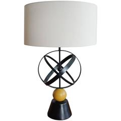 1950s Modernist Iron Lamp